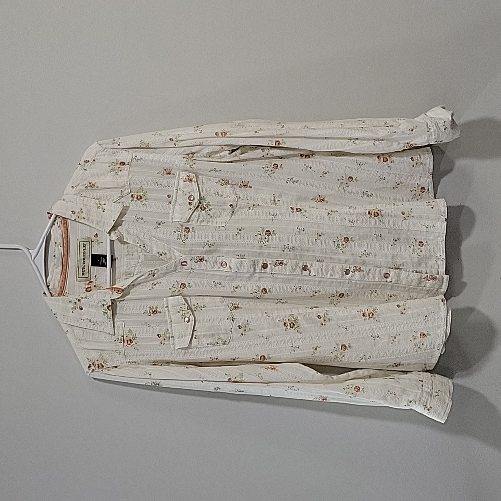 Bit & Bridle L/S Western blouse, floral XL